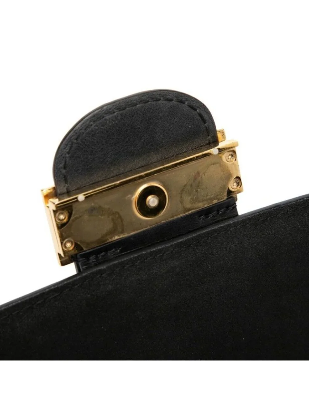 Louis Vuitton Dauphine ММ LV Lock Chain 2-Way Shoulder Bag Black Leather